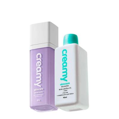 Kit Skincare Creamy Pro-adapaleno e Ácido Salicílico com Sérum e Tônico
