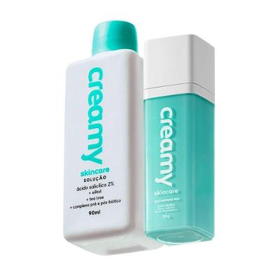 Kit Skincare Glicointense Peel e Ácido Salicílico com Gel Creme Noturno 30g e Solução Tônica 90ml