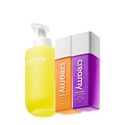 Kit Skincare Creamy Limpador Glicerinado Vitamina C Retinol 200ML 30G