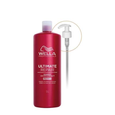 Kit Shampoo Wella Ultimate Repair Passo 1 com Válvula Pump 2 Unidades