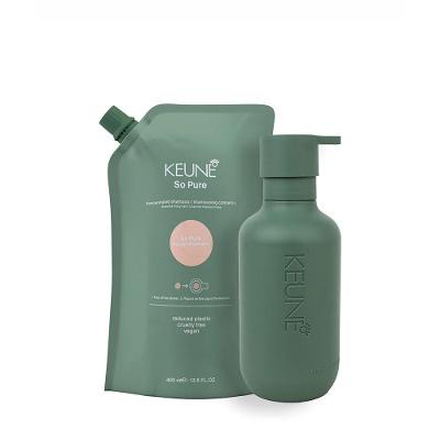 Kit Shampoo Refil e Frasco com Pump So Pure 400ML Keune