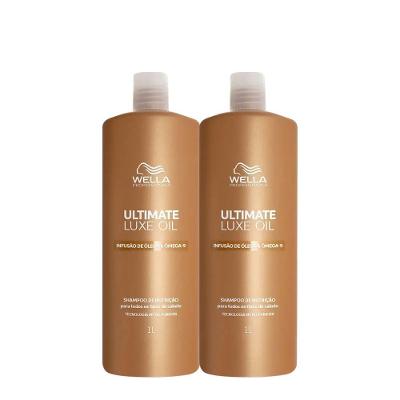 Kit Shampoo Ultimate Luxe Oil Limpeza Eficiente com Maciez 2x 1L Wella