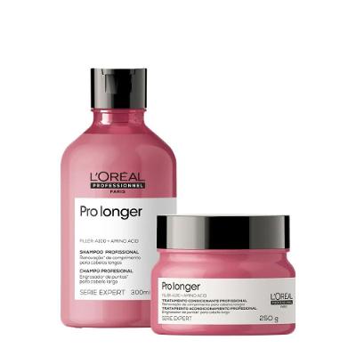 Kit Shampoo e Máscara Serie Expert Pro Longer Reparação Intensa Multicolorido L'Oréal Paris 300ML