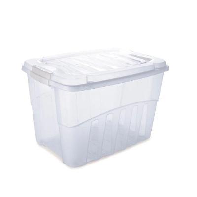 Caixa Organizadora Gran Box com Trava Transparente Polipropileno (PP) para Armário 28L Plasútil