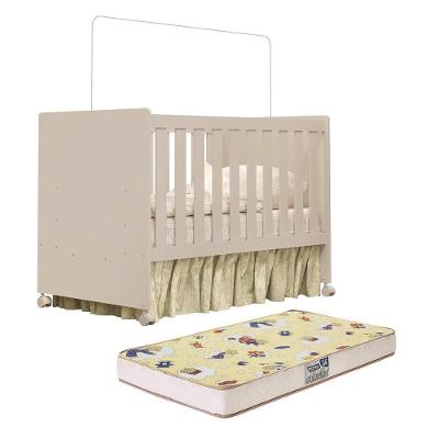 Berço Mini Cama Katatau Flex Transforma-se em Mini Cama e Sofázinho com Colchão Supreme D18 Bege