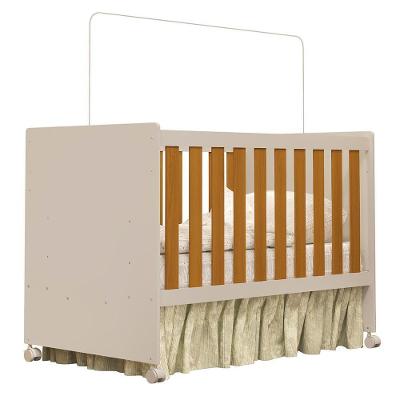 Berço Mini Cama Katatau Flex Transforma-se em Mini Cama e Sofázinho Bege Reller Móveis 133CM