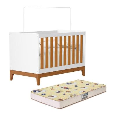 Berço Mini Cama Flip Transforma-se em Mini Cama Branco Reller Móveis 70X130CM