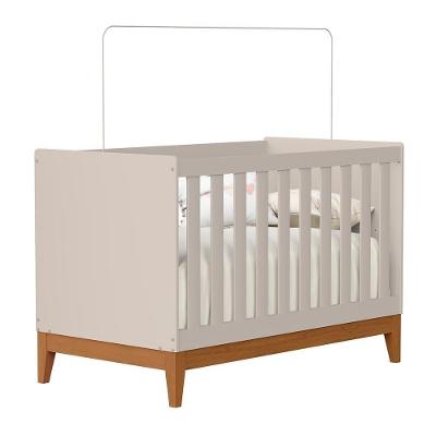 Berço Americano Mini Cama Flip Transforma-se em Mini Cama Areia Fosco Reller Móveis