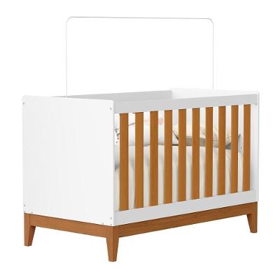 Berço Americano Mini Cama Flip Transforma-se em Mini Cama Branco Fosco-savana Reller Móveis