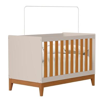 Berço Americano Mini Cama Flip Transforma-se em Mini Cama Areia Fosco-savana Reller Móveis