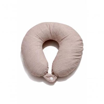 Almofada de Pescoço para Viagem Ergonômica em U Off White com Espuma Macia