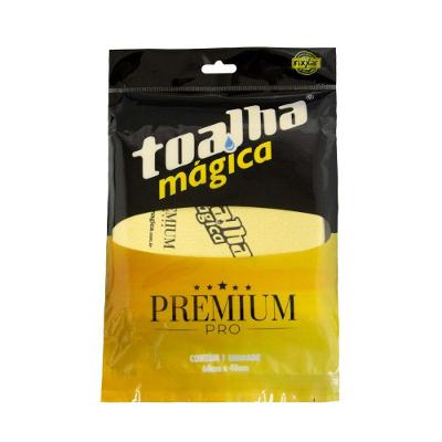 Toalha Mágica Premium Pro Camurça Sintética Toque Suave para Limpeza Automotiva Amarela Fixxar