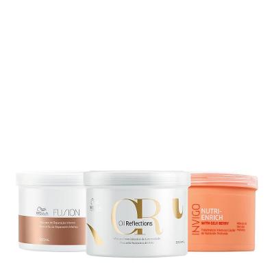 Máscara de Tratamento Cronograma Capilar Reparação da Fibra Multicolorido Wella 500g