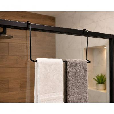 Suporte Porta Toalhas para Box sem Furo Organizador Prático Preto
