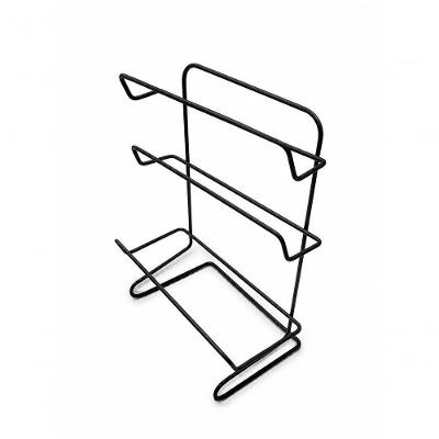 Suporte Organizador Aramado para Papel Toalha Bancada Porta Rolo Preto
