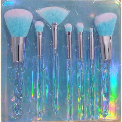 Kit de Pincéis de Maquiagem Kit 7 Pincéis Profissional Cerdas Sintéticas Macias