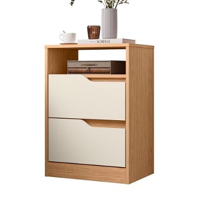 Mesa de Cabeceira Sole 2 Gavetas MDP Off White Albatroz Móveis