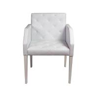 Poltrona Costura Capitonê Sala Espera Escritório - Branco - Cor: Branco - 3