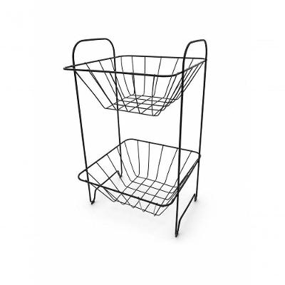 Kit Organizadores de Cozinha 3 Peças Fruteira e Porta Copos e Porta Papel Toalha Plástico Alta