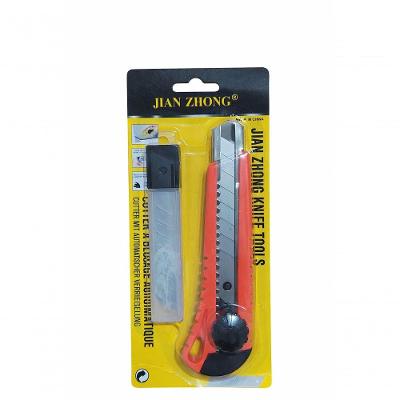 Kit 6 Estiletes Retrátil 18mm Profissional com Lâminas Adicionais Multiuso para Papelão Plástico
