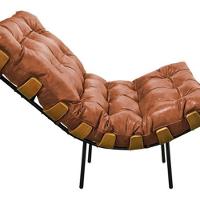 Poltrona Costela Corano Nozes Base Metal Nozes - 5