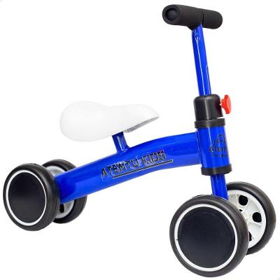 Bicicleta Andador Tico-Tico de Equilíbrio sem Pedal Infantil 4 Rodas Amarelo Desenvolvimento Motor