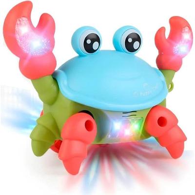 Brinquedo Caranguejo Dançante Siri Fujão com Luz LED e Música Vermelho