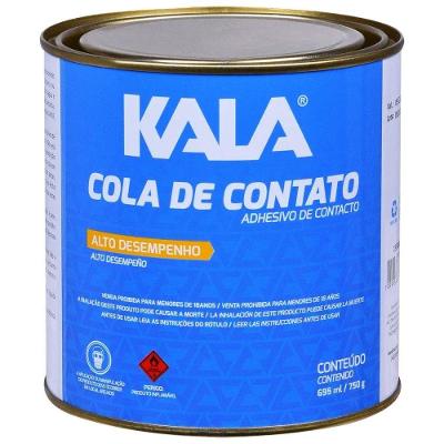 Adesivo Cola de Contato Profissional para Madeira Couro Metais Laminados 750g Kala