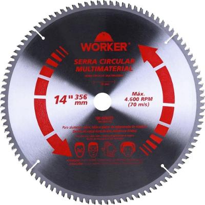Disco de Serra 471631 Multimaterial 100 Dentes Inox Worker 356MM