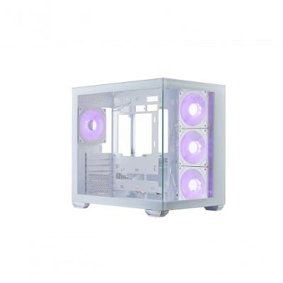Gabinete Elite 681 Branco Vidro Panorâmico 4 Fans ARGB Cooler Master