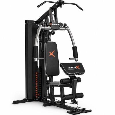 Estação de Musculação 72KG Evox Fitness X2000 40 Exercícios Preto