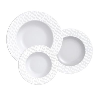 Jogo de Pratos Marie 12 Peças Porcelana Branco Tramontina