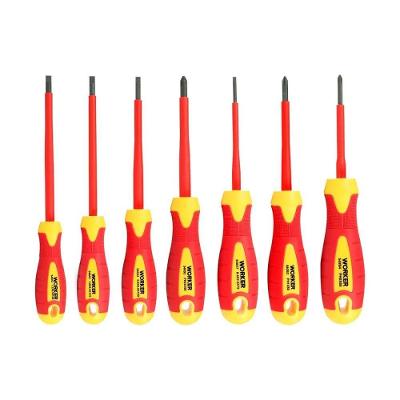 Jogo de Chaves Worker 7 Peças Isoladas 1000V Magnéticas Inox