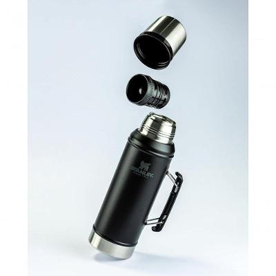 Garrafa Térmica Classic Aço Inoxidável Preto Stanley