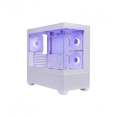 Gabinete Gamer Elite 490 com Vidro Temperado e 3 Fans ARGB Branco Cooler Master