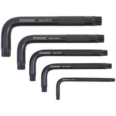 Jogo de Chaves Multidentadas 385700 12 Dentes Inox Worker 6 PEÇAS