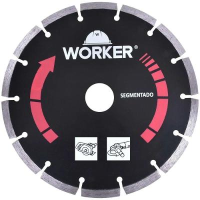 Disco Diamantado Segmentado 405256 Corte a Seco Ou com Água 230MM Worker 6600 RPM