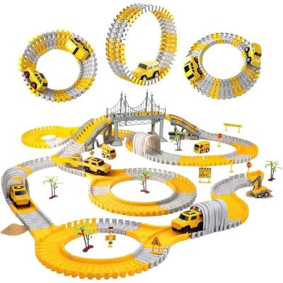 Pista de Carrinhos com 180 Peças de Construção e Movimento Automático Brinquedo Educativo Infantil