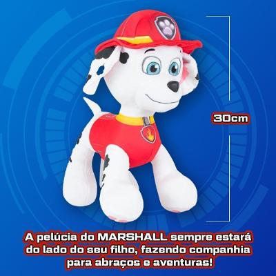 Pelúcia Marshall Patrulha Canina Sunny Brinquedo Infantil 30CM Vermelho