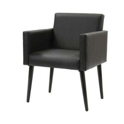 Poltrona Decorativa Luca Soft Sala De Recepção Em Tecido Sintético - Preto - Cor: Preto
