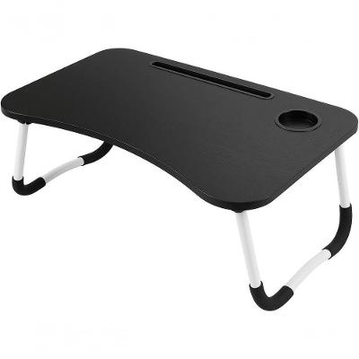 Mesa Dobrável Articulada para Notebook com Porta-copos e Suporte Tablet MDF Reforçado Home Office