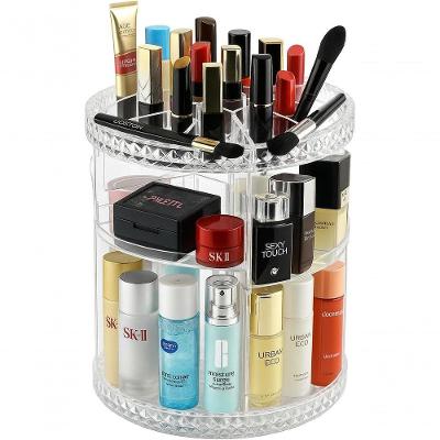 Organizador Giratório Acrílico 360 para Cosméticos e Joias com 4 Bandejas Transparente Bivolt