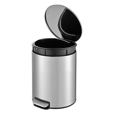 Lixeira Slim 12L Aço Inox com Pedal Prata Powermaid