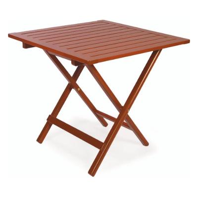 Mesa Quadrada Dobrável Terrazzo Fitt 4 Lugares Madeira Maciça 80CM Tramontina
