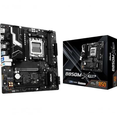 Placa Mãe Asrock B850M-X R2.0 AMD Ryzen Série 7000, 8000 e 9000 128GB DDR5 USB-C