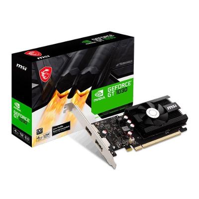Placa de Vídeo MSI GT 1030 4GD4 LP OC Low Profile PCI Express Plástico ABS Preto 4GB DDR4