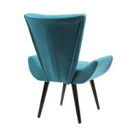 Poltrona Decorativa Emilia Tecido Suede - Azul Turquesa - Cor: Azul - 5