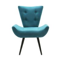 Poltrona Decorativa Emilia Tecido Suede - Azul Turquesa - Cor: Azul - 6