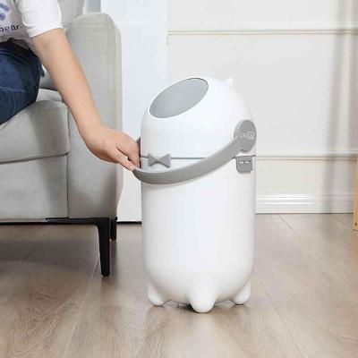 Lixeira Antiodor para Descarte de Fraldas Lixo Mágico 10L Branco
