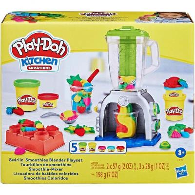 Massinha de Modelar Infantil Smoothies Coloridos com Liquidificador Acessórios e 5 Potes Play Doh